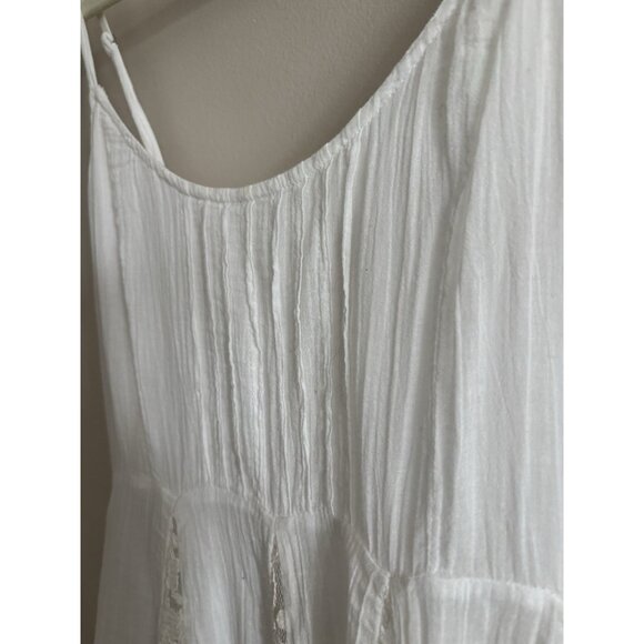 Hollister spaghetti straps Corset back Lace babydoll Dress Mini white Large Boho - Picture 3 of 13